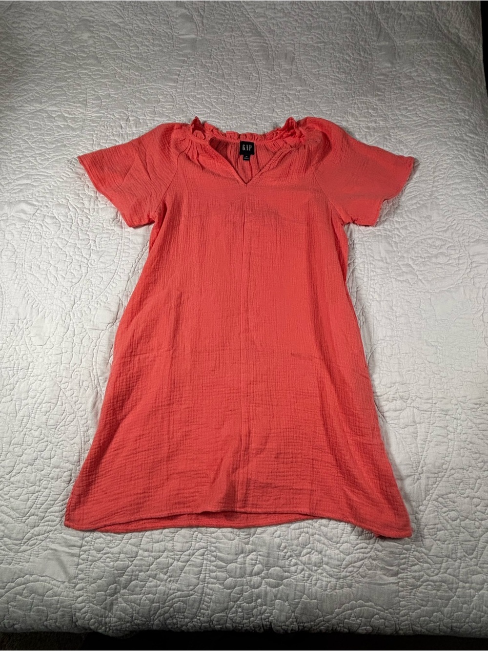 GAP Coral Textured Short Sleeve Coverup